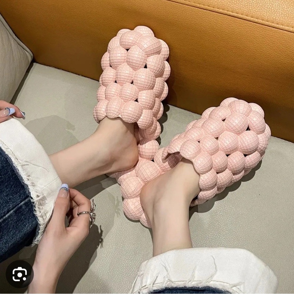 Cozy Pink Bubble Slippers for Women